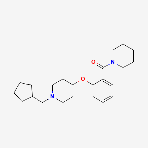 molecular formula C23H34N2O2 B4254239 1-(cyclopentylmethyl)-4-[2-(1-piperidinylcarbonyl)phenoxy]piperidine 