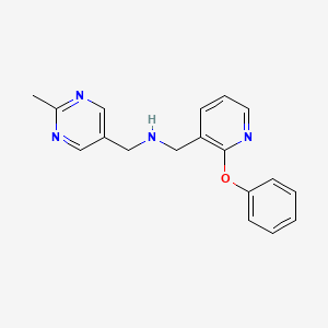 molecular formula C18H18N4O B4254248 1-(2-methyl-5-pyrimidinyl)-N-[(2-phenoxy-3-pyridinyl)methyl]methanamine 