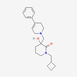 molecular formula C22H30N2O2 B4254268 1-(cyclobutylmethyl)-3-hydroxy-3-[(4-phenyl-3,6-dihydro-1(2H)-pyridinyl)methyl]-2-piperidinone 