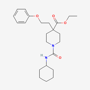 ethyl 1-[(cyclohexylamino)carbonyl]-4-(2-phenoxyethyl)-4-piperidinecarboxylate