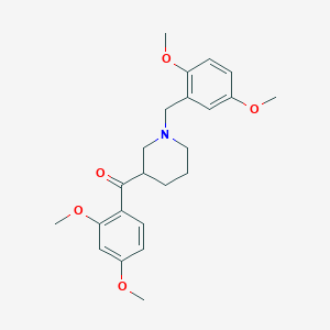 molecular formula C23H29NO5 B4254294 [1-(2,5-dimethoxybenzyl)-3-piperidinyl](2,4-dimethoxyphenyl)methanone 