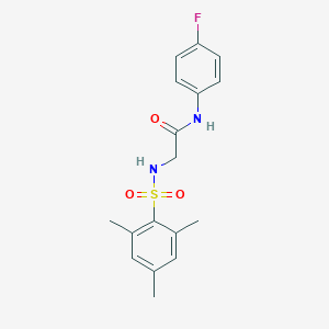N-(4-fluorophenyl)-2-[(mesitylsulfonyl)amino]acetamide