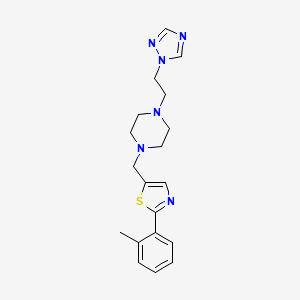 1-{[2-(2-methylphenyl)-1,3-thiazol-5-yl]methyl}-4-[2-(1H-1,2,4-triazol-1-yl)ethyl]piperazine