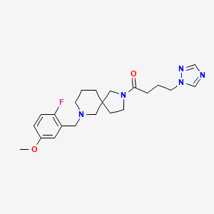 7-(2-fluoro-5-methoxybenzyl)-2-[4-(1H-1,2,4-triazol-1-yl)butanoyl]-2,7-diazaspiro[4.5]decane