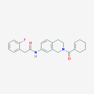 N-[2-(1-cyclohexen-1-ylcarbonyl)-1,2,3,4-tetrahydro-7-isoquinolinyl]-2-(2-fluorophenyl)acetamide