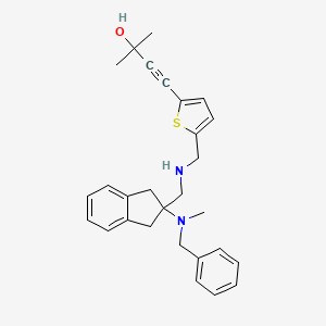 4-(5-{[({2-[benzyl(methyl)amino]-2,3-dihydro-1H-inden-2-yl}methyl)amino]methyl}-2-thienyl)-2-methyl-3-butyn-2-ol