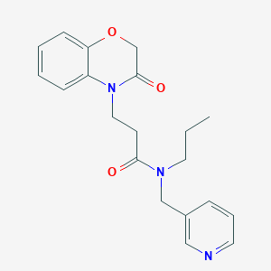 molecular formula C20H23N3O3 B4254389 3-(3-oxo-2,3-dihydro-4H-1,4-benzoxazin-4-yl)-N-propyl-N-(pyridin-3-ylmethyl)propanamide 