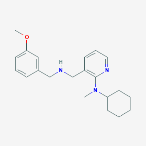 molecular formula C21H29N3O B4254390 N-cyclohexyl-3-{[(3-methoxybenzyl)amino]methyl}-N-methyl-2-pyridinamine 