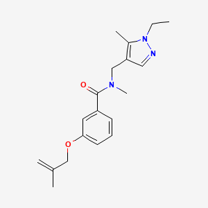 N-[(1-ethyl-3-methyl-1H-pyrazol-4-yl)methyl]-N-methyl-3-[(2-methylprop-2-en-1-yl)oxy]benzamide