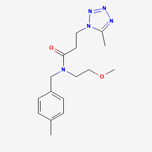 molecular formula C16H23N5O2 B4254414 N-(2-methoxyethyl)-N-(4-methylbenzyl)-3-(5-methyl-1H-tetrazol-1-yl)propanamide 
