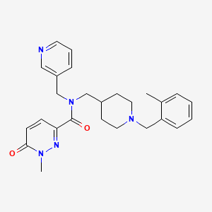 1-methyl-N-{[1-(2-methylbenzyl)-4-piperidinyl]methyl}-6-oxo-N-(3-pyridinylmethyl)-1,6-dihydro-3-pyridazinecarboxamide