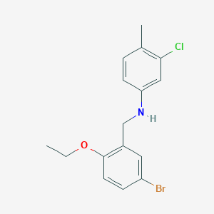 molecular formula C16H17BrClNO B425442 N-(5-bromo-2-ethoxybenzyl)-3-chloro-4-methylaniline 