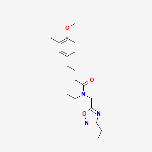 4-(4-ethoxy-3-methylphenyl)-N-ethyl-N-[(3-ethyl-1,2,4-oxadiazol-5-yl)methyl]butanamide