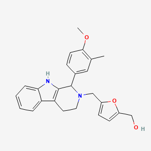 (5-{[1-(4-methoxy-3-methylphenyl)-1,3,4,9-tetrahydro-2H-beta-carbolin-2-yl]methyl}-2-furyl)methanol