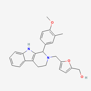 molecular formula C25H26N2O3 B4254438 (5-{[1-(4-methoxy-3-methylphenyl)-1,3,4,9-tetrahydro-2H-beta-carbolin-2-yl]methyl}-2-furyl)methanol 