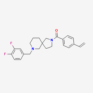 molecular formula C24H26F2N2O B4254450 7-(3,4-difluorobenzyl)-2-(4-vinylbenzoyl)-2,7-diazaspiro[4.5]decane 