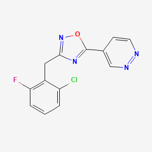 4-[3-(2-chloro-6-fluorobenzyl)-1,2,4-oxadiazol-5-yl]pyridazine