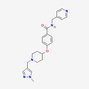 4-({1-[(1-methyl-1H-pyrazol-4-yl)methyl]-4-piperidinyl}oxy)-N-(4-pyridinylmethyl)benzamide