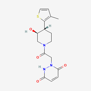 1-{2-[(3S*,4R*)-3-hydroxy-4-(3-methyl-2-thienyl)piperidin-1-yl]-2-oxoethyl}-1,2-dihydropyridazine-3,6-dione