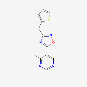 molecular formula C13H12N4OS B4254500 2,4-dimethyl-5-[3-(2-thienylmethyl)-1,2,4-oxadiazol-5-yl]pyrimidine 
