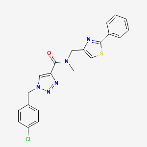 1-(4-chlorobenzyl)-N-methyl-N-[(2-phenyl-1,3-thiazol-4-yl)methyl]-1H-1,2,3-triazole-4-carboxamide