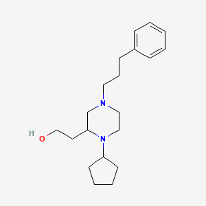 2-[1-cyclopentyl-4-(3-phenylpropyl)-2-piperazinyl]ethanol