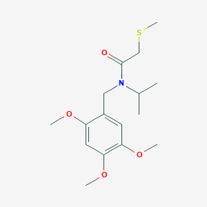 molecular formula C16H25NO4S B4254517 N-isopropyl-2-(methylthio)-N-(2,4,5-trimethoxybenzyl)acetamide 