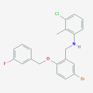 molecular formula C21H18BrClFNO B425452 N-{5-bromo-2-[(3-fluorobenzyl)oxy]benzyl}-3-chloro-2-methylaniline 