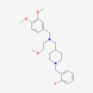 molecular formula C25H35FN2O3 B4254522 (3,4-dimethoxybenzyl){[1-(2-fluorobenzyl)-4-piperidinyl]methyl}(2-methoxyethyl)amine 