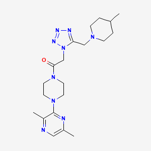 molecular formula C20H31N9O B4254524 2,5-dimethyl-3-[4-({5-[(4-methyl-1-piperidinyl)methyl]-1H-tetrazol-1-yl}acetyl)-1-piperazinyl]pyrazine 
