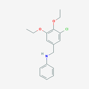 molecular formula C17H20ClNO2 B425453 N-(3-chloro-4,5-diethoxybenzyl)aniline 