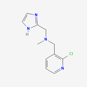 molecular formula C11H13ClN4 B4254532 1-(2-chloropyridin-3-yl)-N-(1H-imidazol-2-ylmethyl)-N-methylmethanamine 