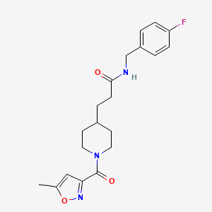 N-(4-fluorobenzyl)-3-{1-[(5-methyl-3-isoxazolyl)carbonyl]-4-piperidinyl}propanamide