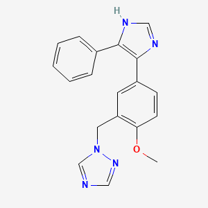 molecular formula C19H17N5O B4254547 1-[2-methoxy-5-(4-phenyl-1H-imidazol-5-yl)benzyl]-1H-1,2,4-triazole 