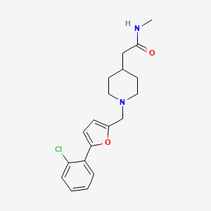 2-(1-{[5-(2-chlorophenyl)-2-furyl]methyl}piperidin-4-yl)-N-methylacetamide