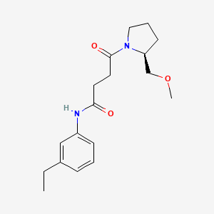 molecular formula C18H26N2O3 B4254563 N-(3-ethylphenyl)-4-[(2S)-2-(methoxymethyl)pyrrolidin-1-yl]-4-oxobutanamide 