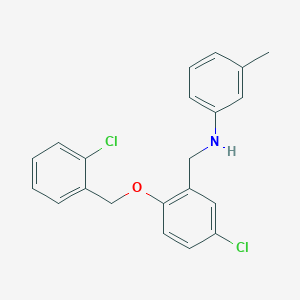 molecular formula C21H19Cl2NO B425457 N-{5-chloro-2-[(2-chlorobenzyl)oxy]benzyl}-3-methylaniline 