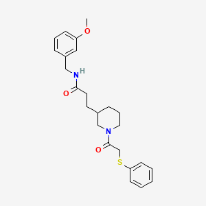 N-(3-methoxybenzyl)-3-{1-[(phenylthio)acetyl]-3-piperidinyl}propanamide