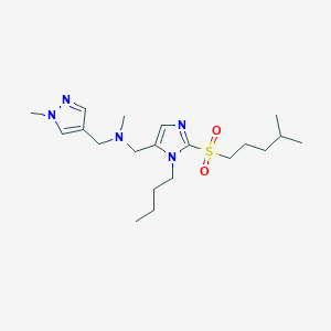 molecular formula C20H35N5O2S B4254574 ({1-butyl-2-[(4-methylpentyl)sulfonyl]-1H-imidazol-5-yl}methyl)methyl[(1-methyl-1H-pyrazol-4-yl)methyl]amine 