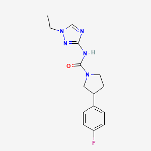 molecular formula C15H18FN5O B4254594 N-(1-ethyl-1H-1,2,4-triazol-3-yl)-3-(4-fluorophenyl)pyrrolidine-1-carboxamide 