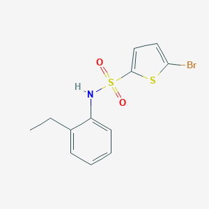molecular formula C12H12BrNO2S2 B425460 5-bromo-N-(2-ethylphenyl)thiophene-2-sulfonamide 