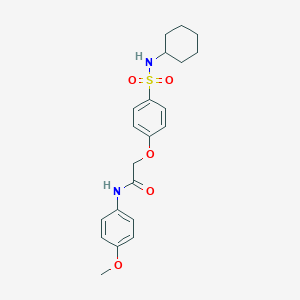 molecular formula C21H26N2O5S B425461 2-[4-(cyclohexylsulfamoyl)phenoxy]-N-(4-methoxyphenyl)acetamide CAS No. 664318-41-6