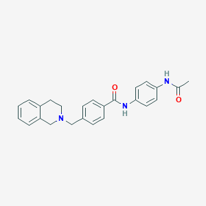 molecular formula C25H25N3O2 B425464 N-(4-acetamidophenyl)-4-(3,4-dihydro-1H-isoquinolin-2-ylmethyl)benzamide 