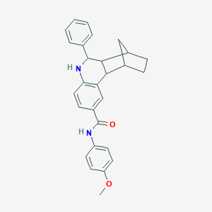 molecular formula C28H28N2O2 B425465 N-(4-methoxyphenyl)-6-phenyl-5,6,6a,7,8,9,10,10a-octahydro-7,10-methanophenanthridine-2-carboxamide 
