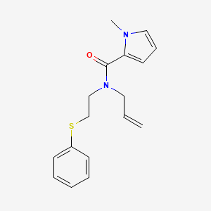 molecular formula C17H20N2OS B4254660 N-allyl-1-methyl-N-[2-(phenylthio)ethyl]-1H-pyrrole-2-carboxamide 