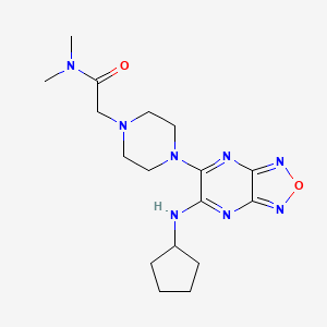 molecular formula C17H26N8O2 B4254668 2-{4-[6-(cyclopentylamino)[1,2,5]oxadiazolo[3,4-b]pyrazin-5-yl]-1-piperazinyl}-N,N-dimethylacetamide 