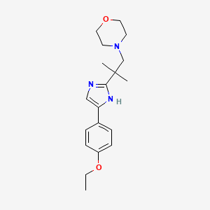 molecular formula C19H27N3O2 B4254679 4-{2-[4-(4-ethoxyphenyl)-1H-imidazol-2-yl]-2-methylpropyl}morpholine 