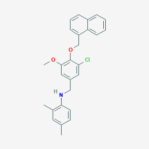 N-[3-chloro-5-methoxy-4-(naphthalen-1-ylmethoxy)benzyl]-2,4-dimethylaniline