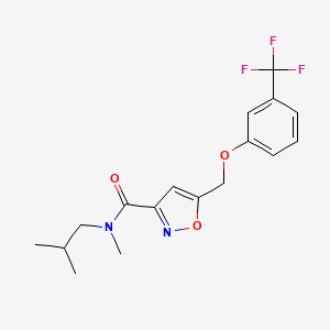 molecular formula C17H19F3N2O3 B4254690 N-isobutyl-N-methyl-5-{[3-(trifluoromethyl)phenoxy]methyl}-3-isoxazolecarboxamide 