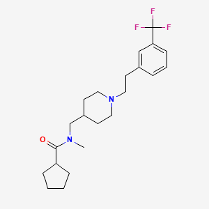 molecular formula C22H31F3N2O B4254705 N-methyl-N-[(1-{2-[3-(trifluoromethyl)phenyl]ethyl}-4-piperidinyl)methyl]cyclopentanecarboxamide 
